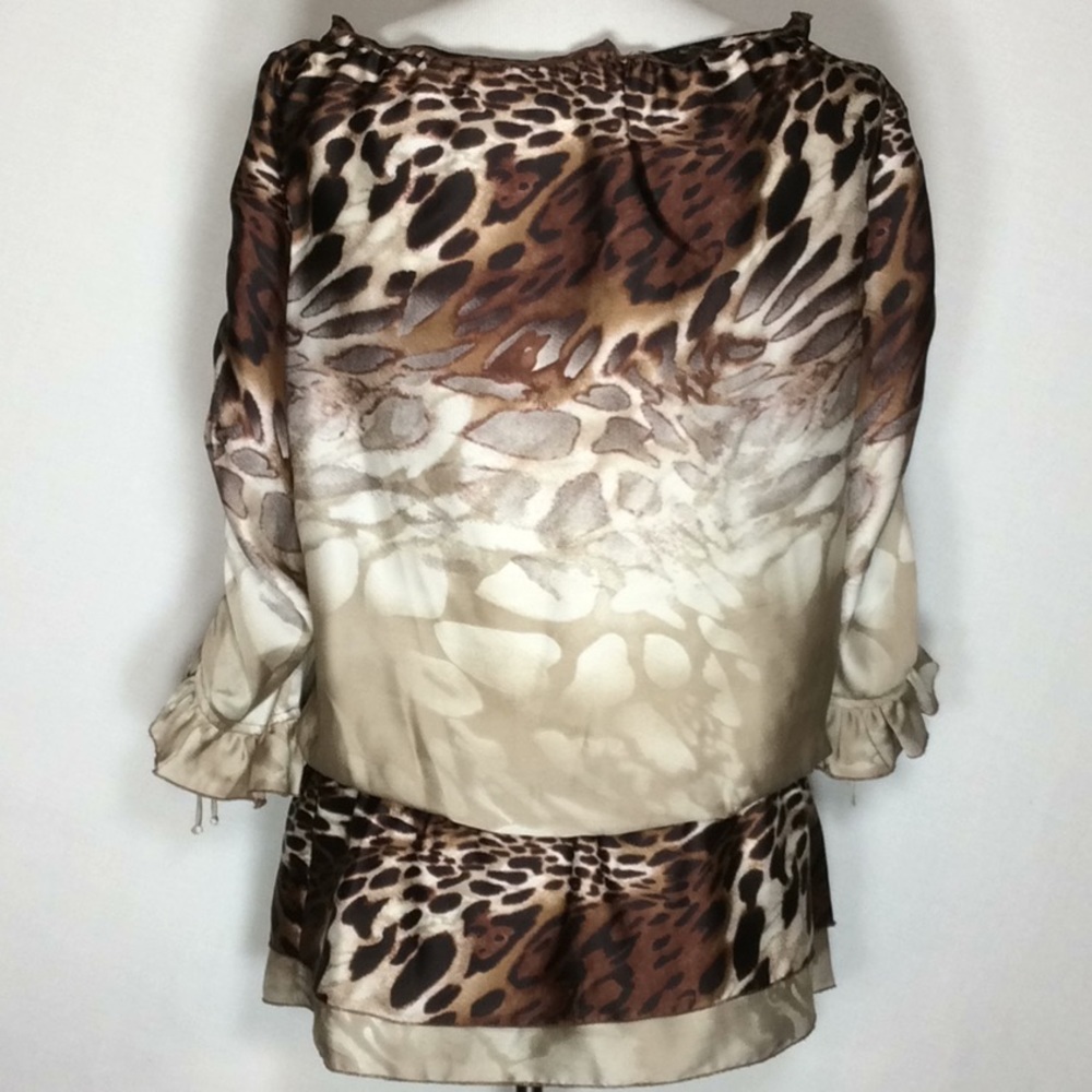 Lightweight Elastic Waist Leopard Print Top - image 2